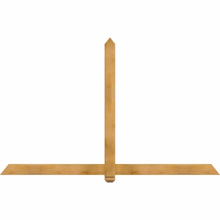 Ekena Millwork Eugene Rough Sawn Timber Gable Bracket, Western Red Cedar, 84"W x 53"H x 2"D x 4"F, 15/12 Pitch GBW084X53X0204EUG00RWR